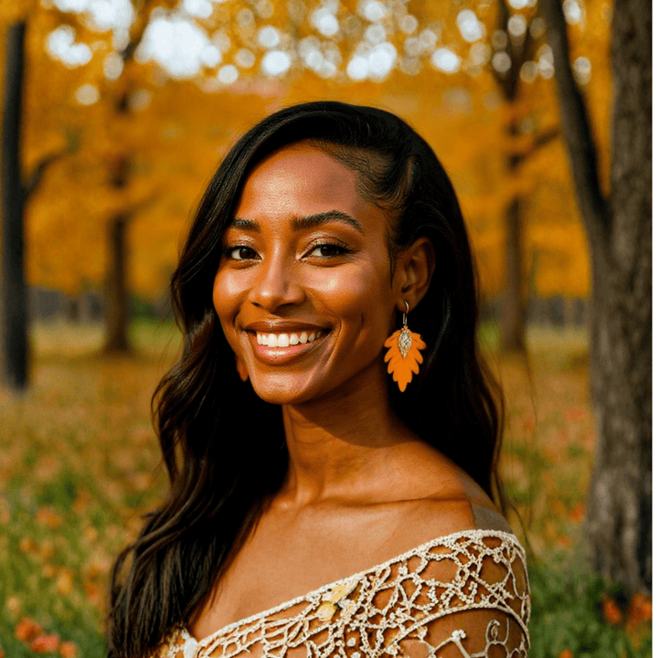 Solana – Large Fall Leaf Earrings