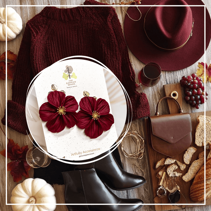Flora - Fall Jewel Tone Flower Earrings
