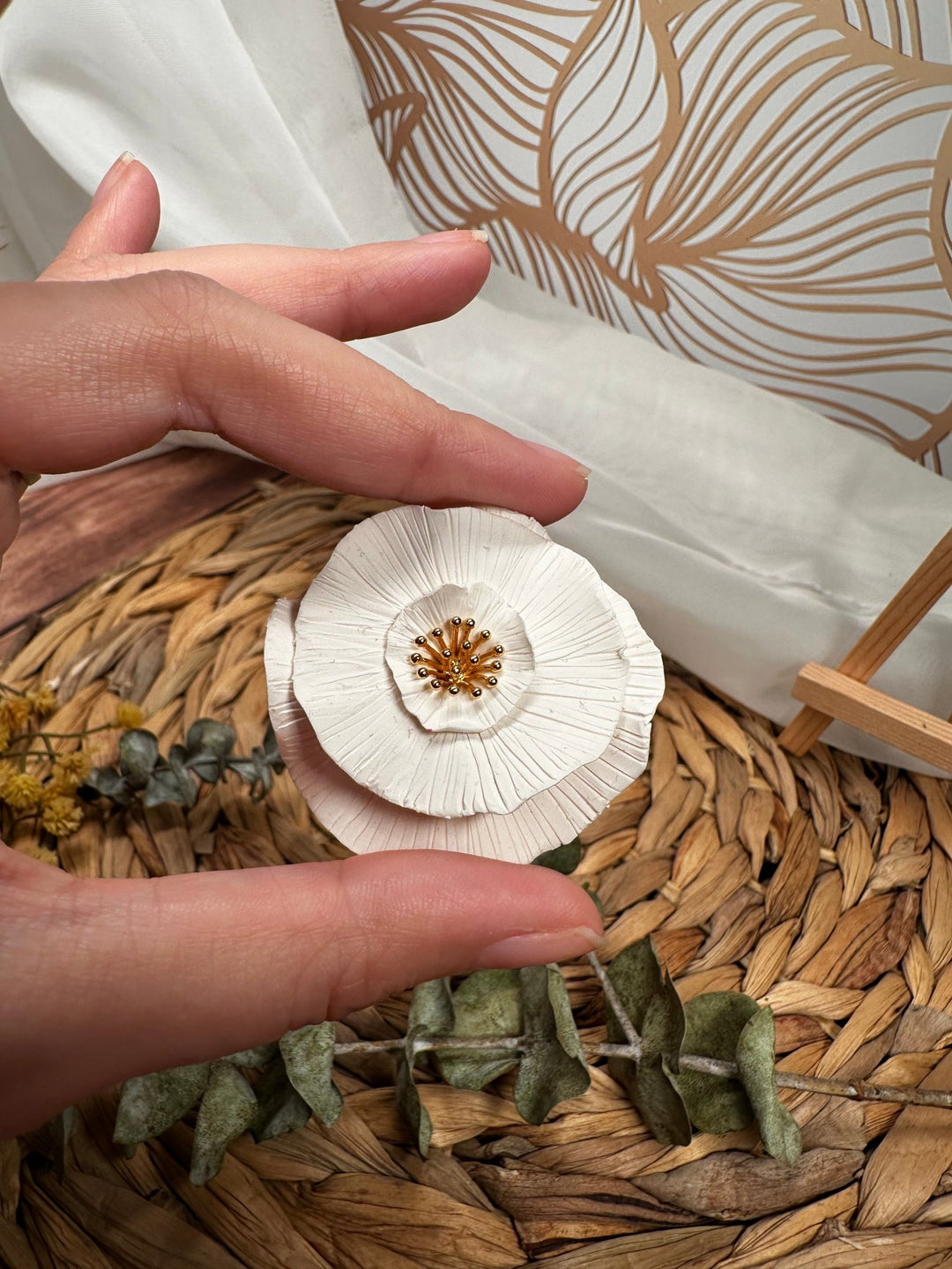 Luisa - Circular Floral Statement Studs