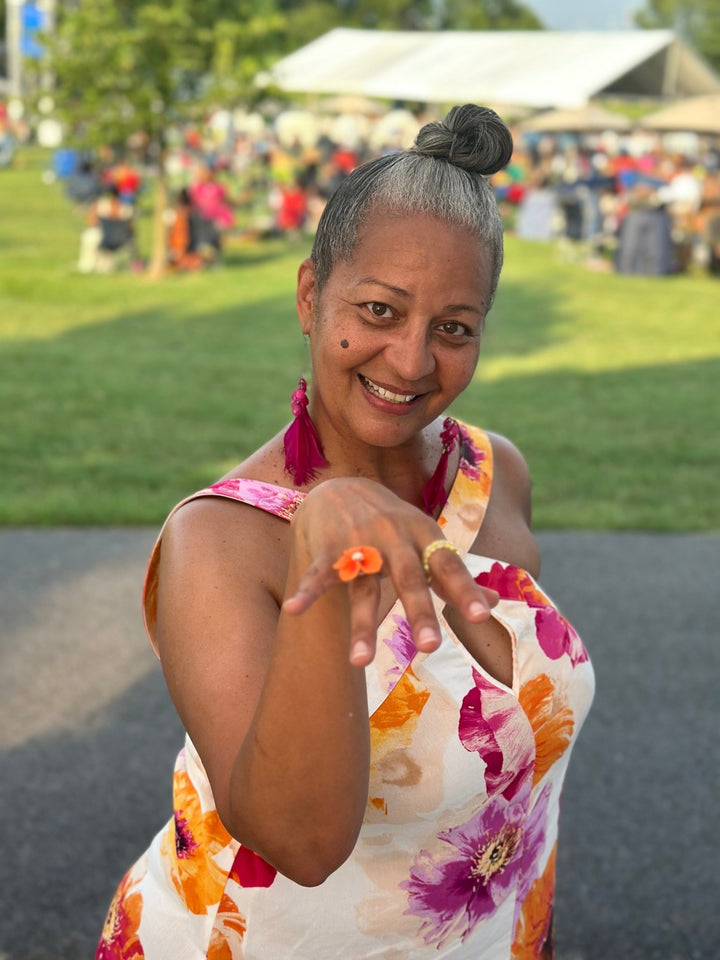 Isadora - Floral Adjustable Cocktail Ring