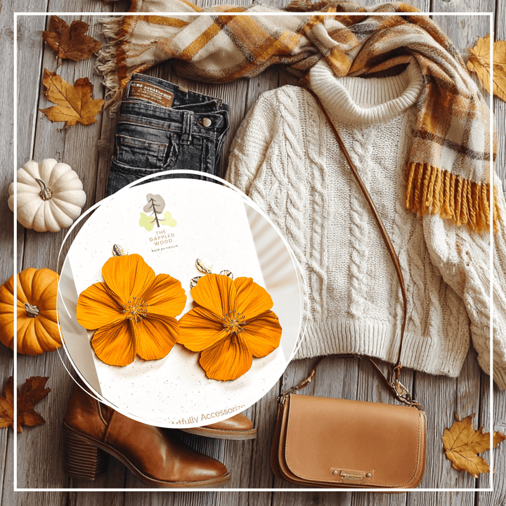 Flora - Fall Jewel Tone Flower Earrings