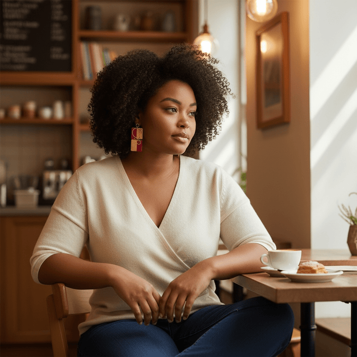 Loretta - Geometric Dangle Earrings