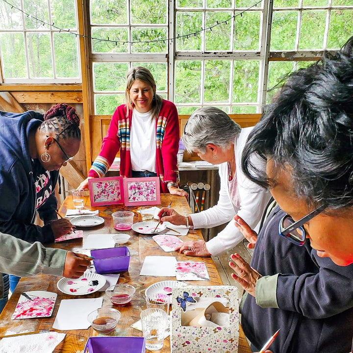 Artist Sandi WIlson leads a watercolor class where Baltimore area residents can learn to paint. 