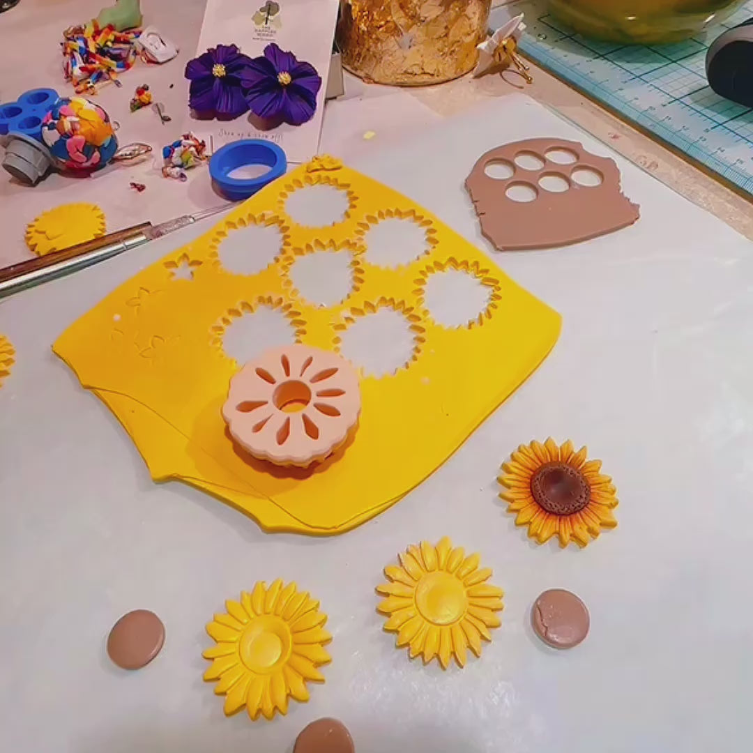Clara - Handmade Sunflower Earrings