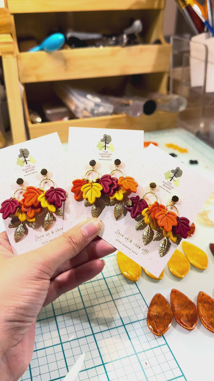 Fallon - Autumn Leaf Earrings