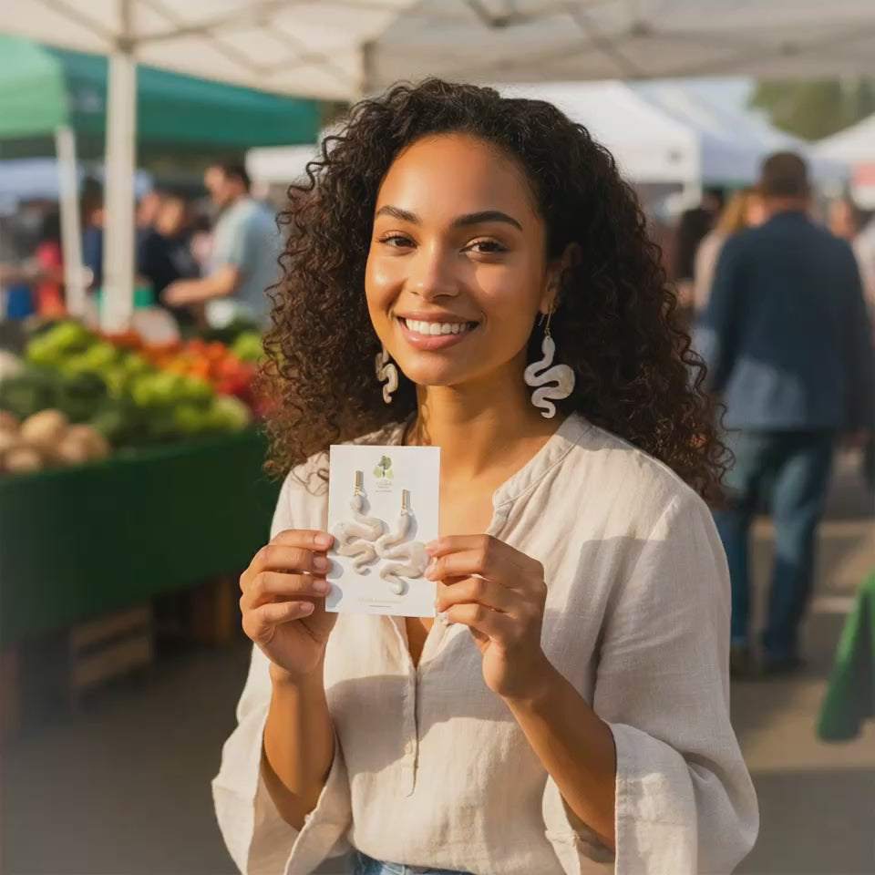 Lilith - Handmade Snake Statement Earrings