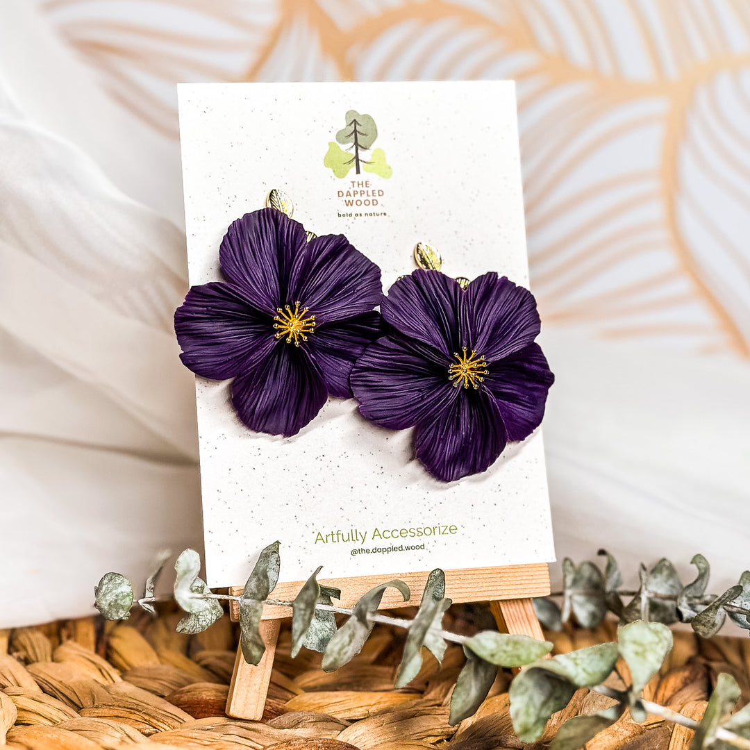 Flora - Fall Jewel Tone Flower Earrings