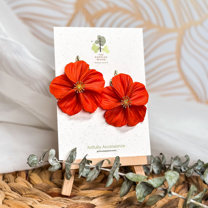 Flora - Fall Jewel Tone Flower Earrings