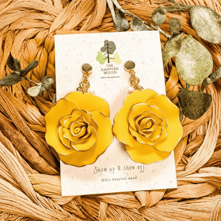 Mae Rose Pearl Flower Earrings 4.
