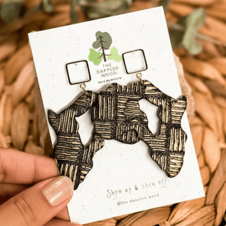 Additional view of Makena - Gold Africa Earrings.