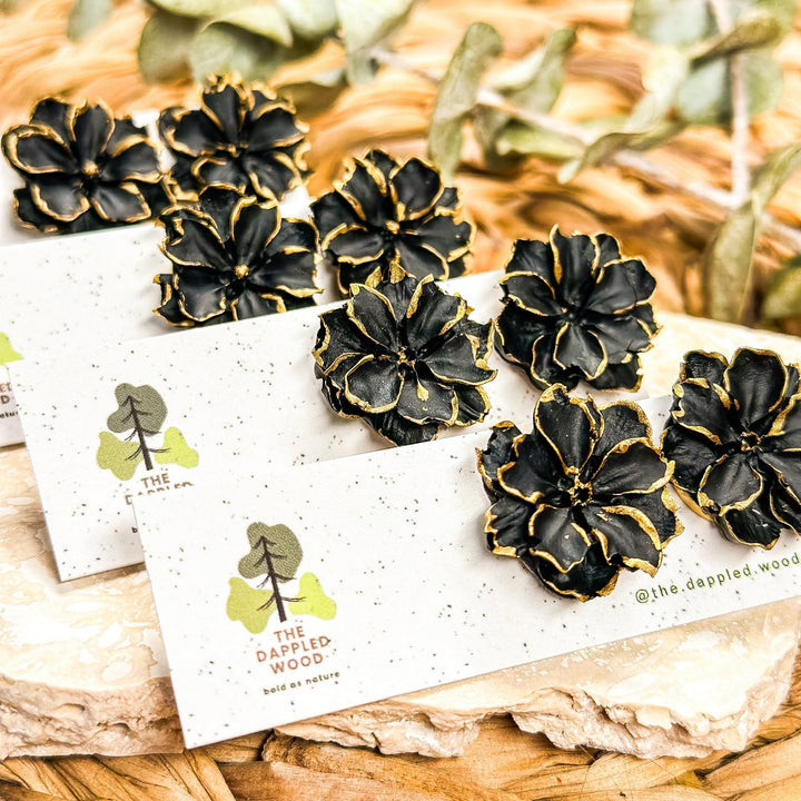 Additional view of Paisley - Flower Stud Earrings.