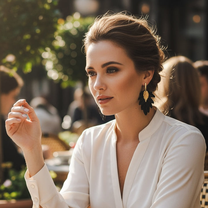 Solana – Large Fall Leaf Earrings
