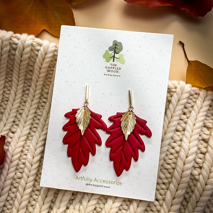 Solana – Large Fall Leaf Earrings