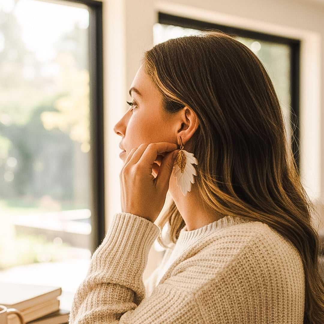 Solana – Large Fall Leaf Earrings