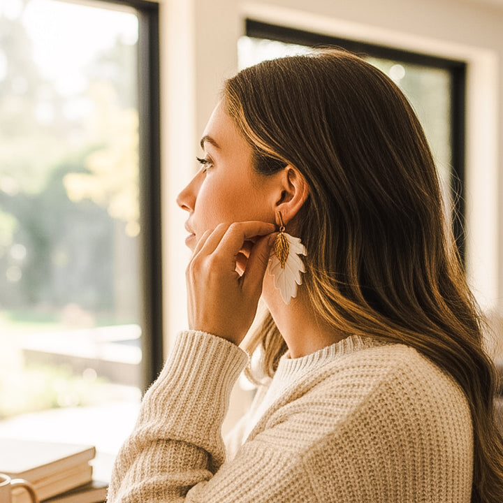 Solana – Large Fall Leaf Earrings